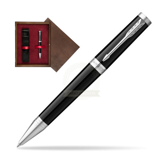Parker Ingenuity Black CT Penna a Sfera in single wooden box Wenge Single Maroon
