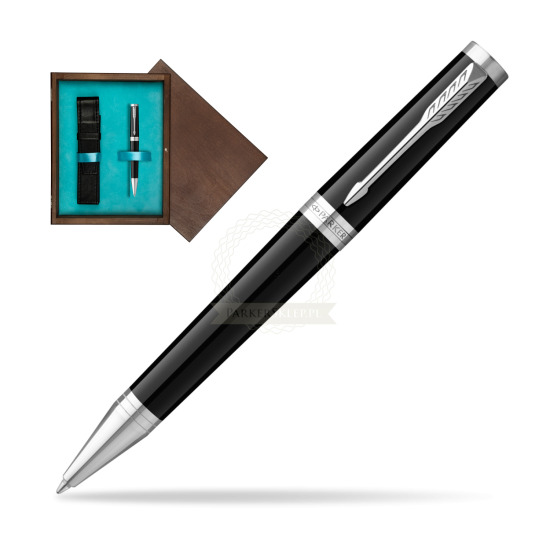 Parker Ingenuity Black CT Penna a Sfera in single wooden box Wenge Single Turquoise 