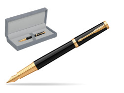 Parker Ingenuity Black GT Penna Stilografica in suede box grey