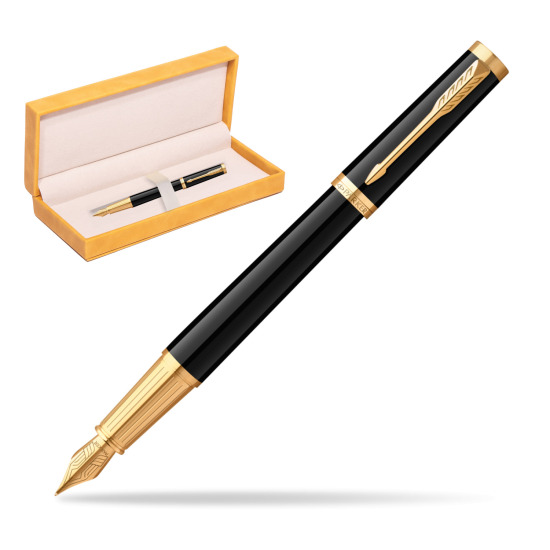 Parker Ingenuity Black GT Penna Stilografica in suede box yellow