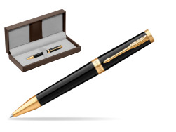 Parker Ingenuity Black GT Ballpoint Pen in the brown leather box