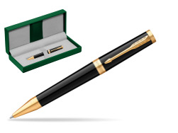 Parker Ingenuity Black GT Ballpoint Pen in the green leather box