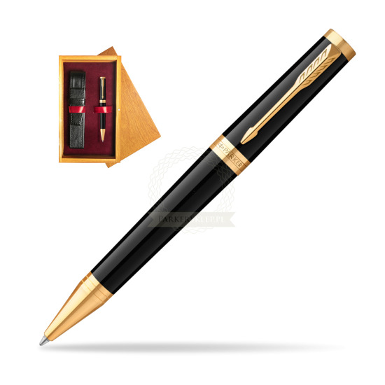 Parker Ingenuity Black GT Penna a Sfera in single wooden box Honey Single Maroon