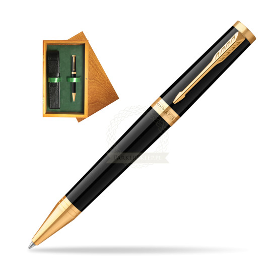 Parker Ingenuity Black GT Penna a Sfera in single wooden box Honey Single Green