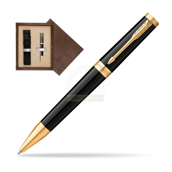 Parker Ingenuity Black GT Penna a Sfera in single wooden box Wenge Single Ecru