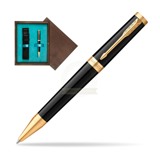Parker Ingenuity Black GT Penna a Sfera in single wooden box Wenge Single Turquoise 