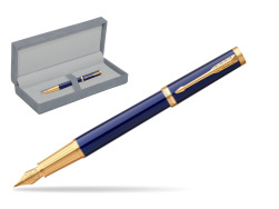 Parker Ingenuity Blue GT Penna Stilografica in suede box grey