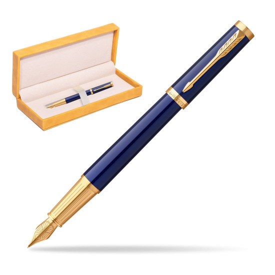 Parker Ingenuity Blue GT Penna Stilografica in suede box yellow