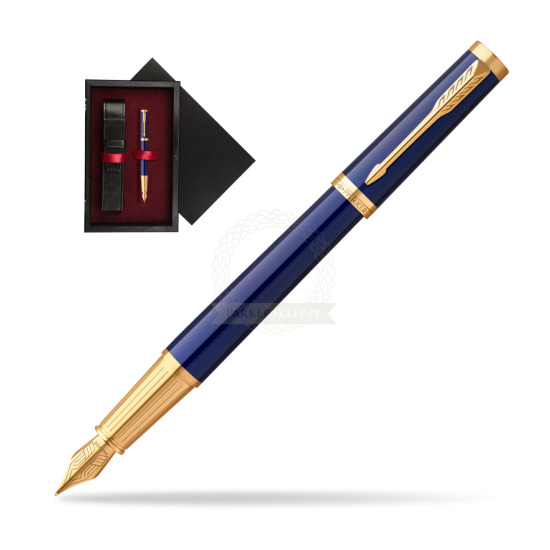 Parker Ingenuity Blue GT Penna Stilografica in single wooden box Black Single Maroon