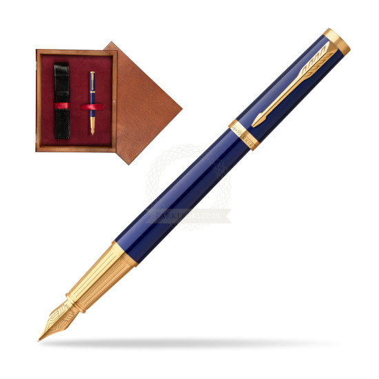 Parker Ingenuity Blue GT Penna Stilografica in single wooden box Mahogany Single Maroon