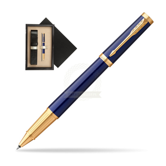 Parker Ingenuity Blue GT Penna Rollerball in single wooden box Wenge Single Ecru