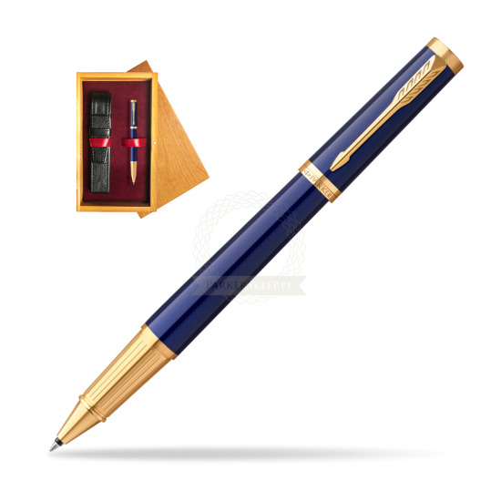 Parker Ingenuity Blue GT Penna Rollerball in single wooden box Honey Single Maroon