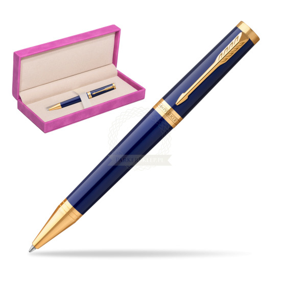 Parker Ingenuity Blue GT Penna a Sfera in suede box fuchsia