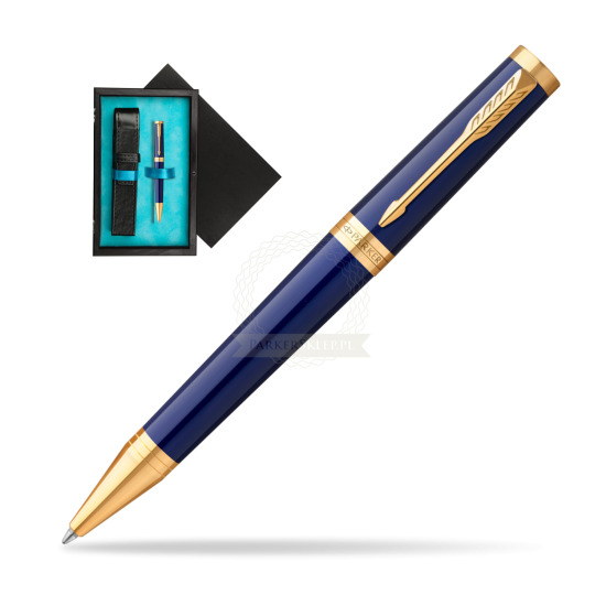 Parker Ingenuity Blue GT Penna a Sfera in single wooden box Black Single Turquoise