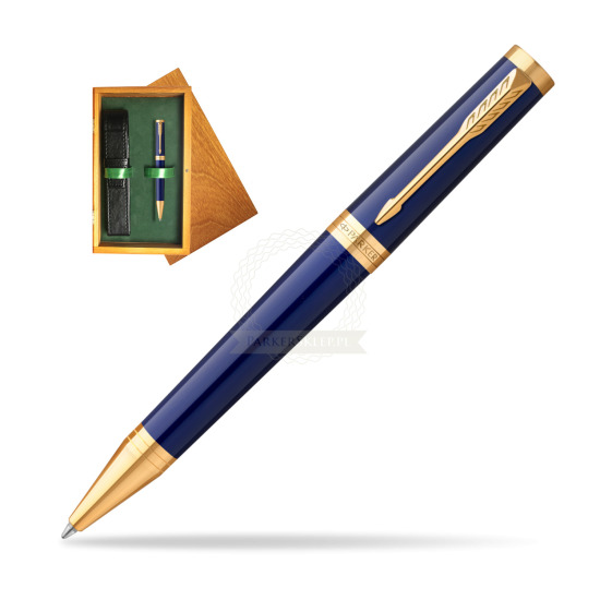 Parker Ingenuity Blue GT Penna a Sfera in single wooden box Honey Single Green