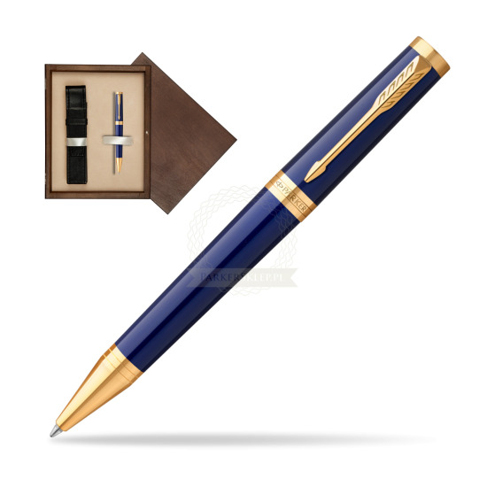 Parker Ingenuity Blue GT Penna a Sfera in single wooden box Wenge Single Ecru