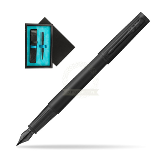 Parker Ingenuity Black BT Penna Stilografica in single wooden box Black Single Turquoise