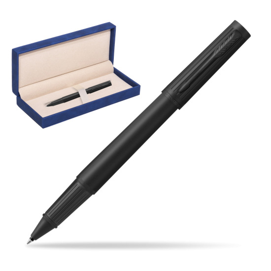 Parker Ingenuity Black BT Penna Rollerball in suede box navy blue