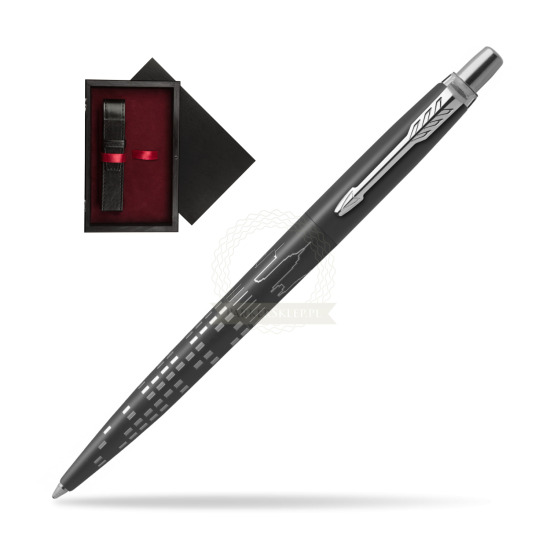 Parker JOTTER GLOBAL ICON - NEW YORK Penna a Sfera in single wooden box Black Single Maroon