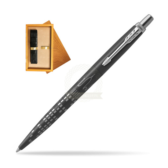 Parker JOTTER GLOBAL ICON - NEW YORK Penna a Sfera in single wooden box Honey Single Ecru