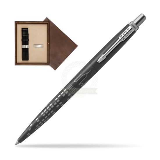Parker JOTTER GLOBAL ICON - NEW YORK Penna a Sfera in single wooden box Wenge Single Ecru