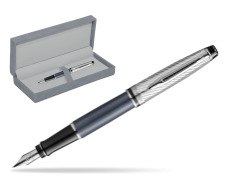 Waterman Expert Deluxe Stone Grey CT Penna Stilografica in suede box grey