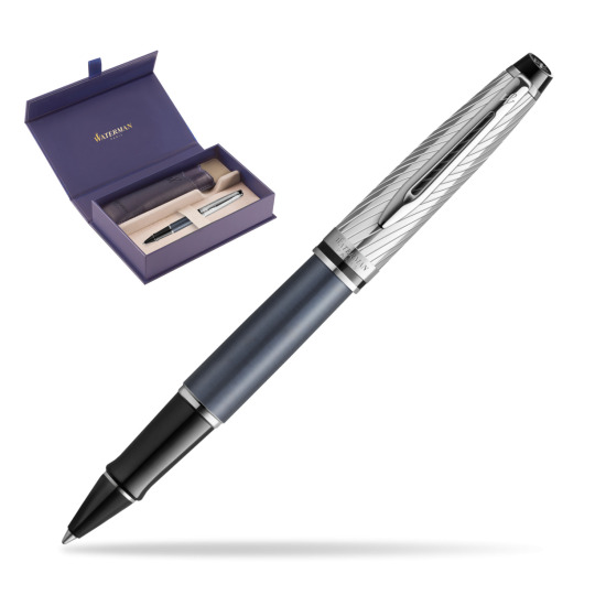 Waterman Expert Deluxe Stone Grey CT RollerPenna a Sfera in original Waterman box, slide-out case
