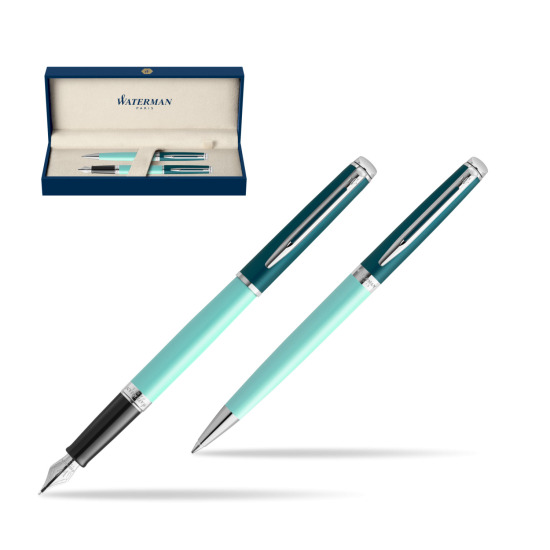 Waterman Penna Stilografica + Penna a Sfera HÉMISPHÈRE COLOR-BLOCK GREEN CT