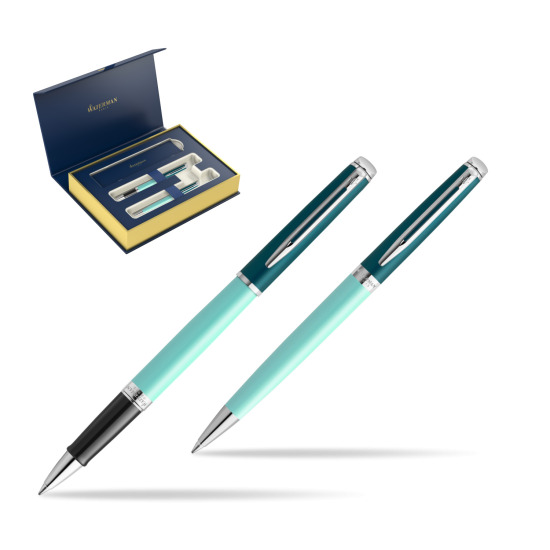 Waterman Rollerball + Ballpoint Pen Gift Set HÉMISPHÈRE COLOR-BLOCK GREEN CT 