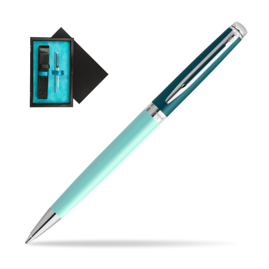 Waterman HÉMISPHÈRE COLOR-BLOCK GREEN CT Penna a Sfera in single wooden box Black Single Turquoise
