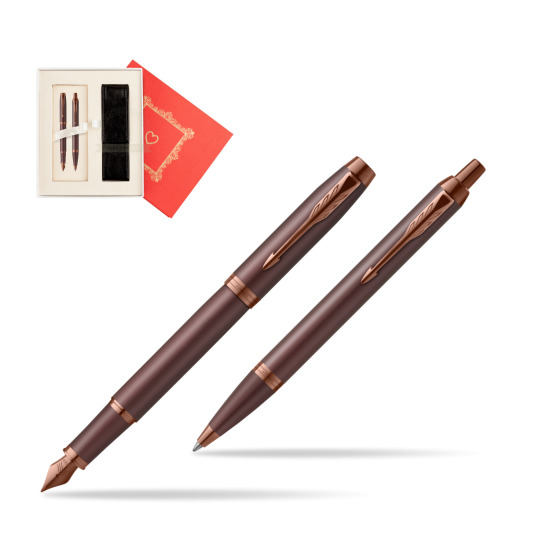 Parker Penna Stilografica + Penna Pen IM PROFESSIONALS MONOCHROME BURGUNDY  "Red Love"