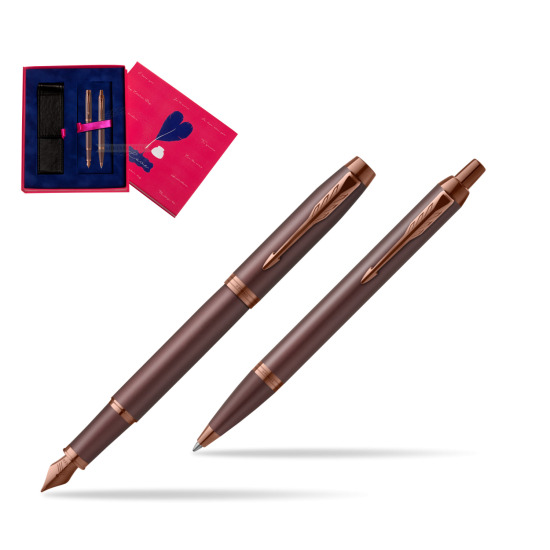 Parker Penna Stilografica + Penna Pen IM PROFESSIONALS MONOCHROME BURGUNDY  Love