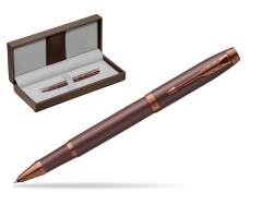 IM PROFESSIONALS MONOCHROME BURGUNDY Rollerball Pen in the brown leather box