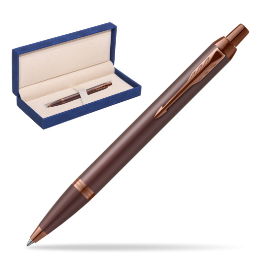 IM PROFESSIONALS MONOCHROME BURGUNDY Ballpoint Pen in suede box navy blue