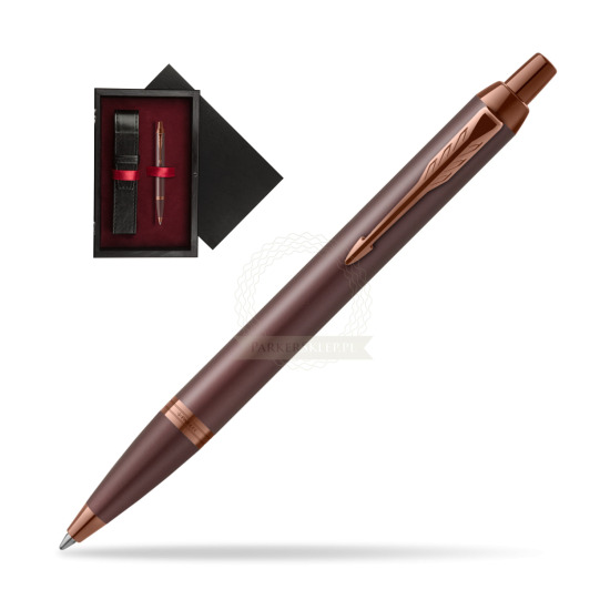 IM PROFESSIONALS MONOCHROME BURGUNDY Ballpoint Pen in single wooden box Black Single Maroon