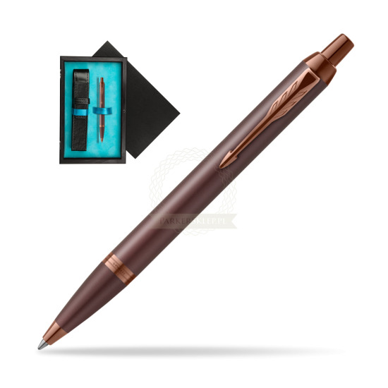 IM PROFESSIONALS MONOCHROME BURGUNDY Ballpoint Pen in single wooden box Black Single Turquoise