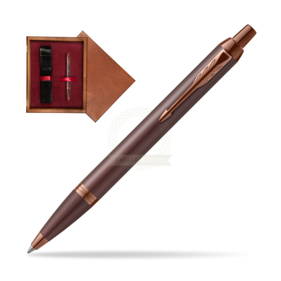 IM PROFESSIONALS MONOCHROME BURGUNDY Ballpoint Pen in single wooden box Mahogany Single Maroon