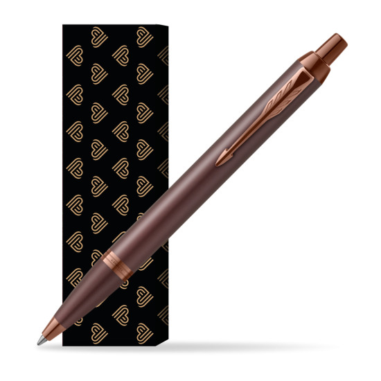 IM PROFESSIONALS MONOCHROME BURGUNDY Ballpoint Pen in cover Golden Hearts