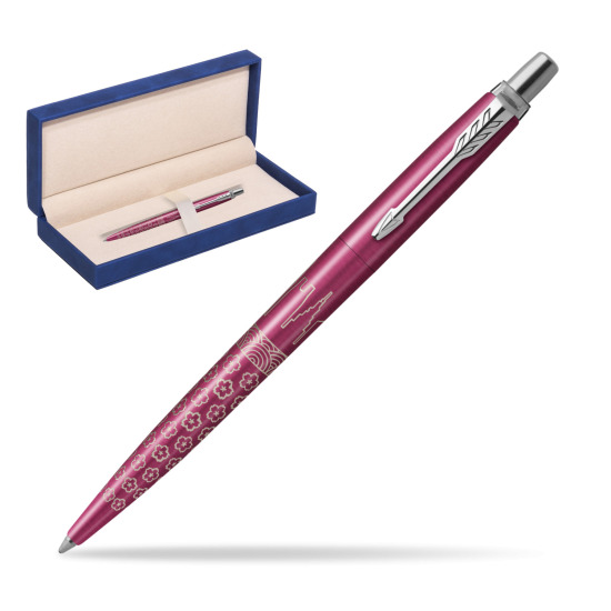 Parker JOTTER GLOBAL ICON - TOKYO Penna a Sfera in suede box navy blue