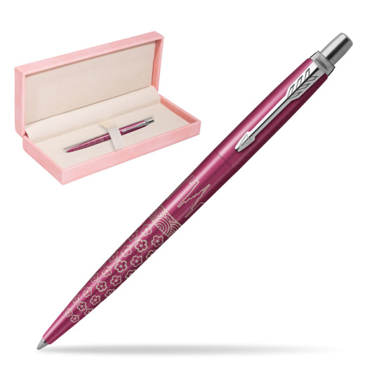 Parker JOTTER GLOBAL ICON - TOKYO Penna a Sfera in suede box pink