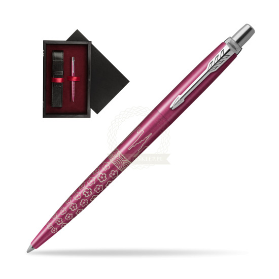 Parker JOTTER GLOBAL ICON - TOKYO Penna a Sfera in single wooden box Black Single Maroon