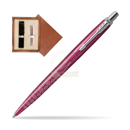 Parker JOTTER GLOBAL ICON - TOKYO Penna a Sfera in single wooden box Mahogany Single Ecru
