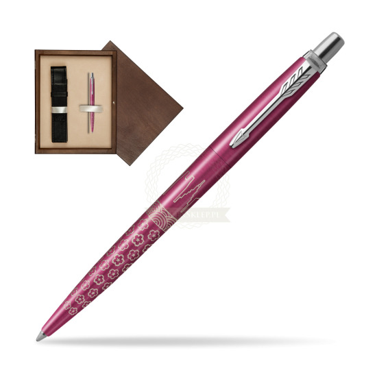 Parker JOTTER GLOBAL ICON - TOKYO Penna a Sfera in single wooden box Wenge Single Ecru