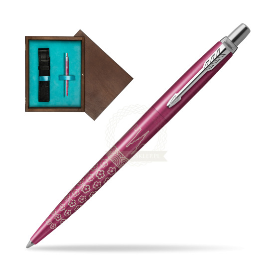 Parker JOTTER GLOBAL ICON - TOKYO Penna a Sfera in single wooden box Wenge Single Turquoise 