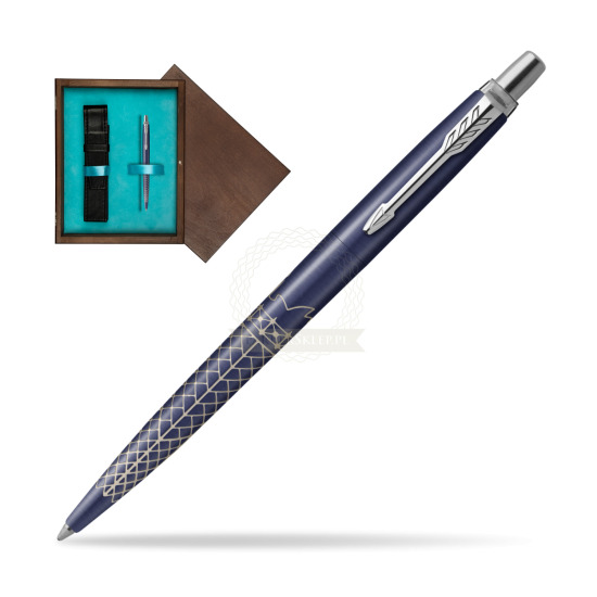 Parker JOTTER GLOBAL ICON - SYDNEY Penna a Sfera in single wooden box Wenge Single Turquoise 