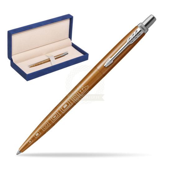 Parker JOTTER GLOBAL ICON - ROME Penna a sfera in suede box navy blue