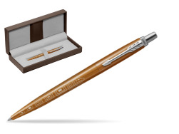 Parker JOTTER GLOBAL ICON - ROME Ballpoint pen in the brown leather box