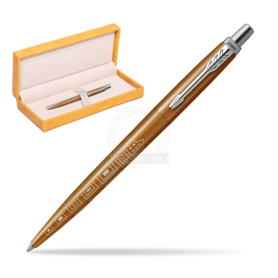 Parker JOTTER GLOBAL ICON - ROME Penna a sfera in suede box yellow