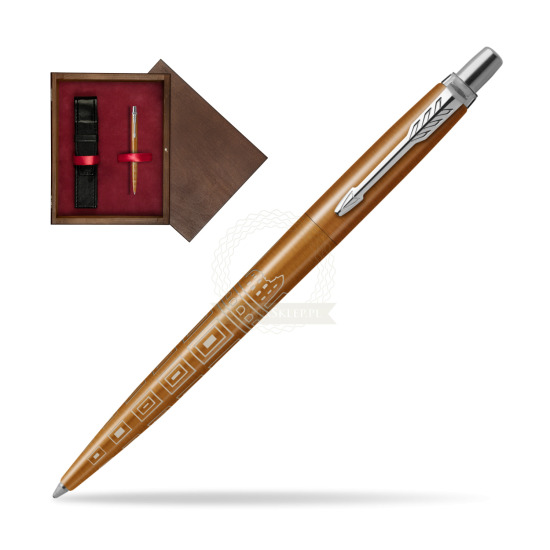 Parker JOTTER GLOBAL ICON - ROME Penna a sfera in single wooden box Wenge Single Maroon