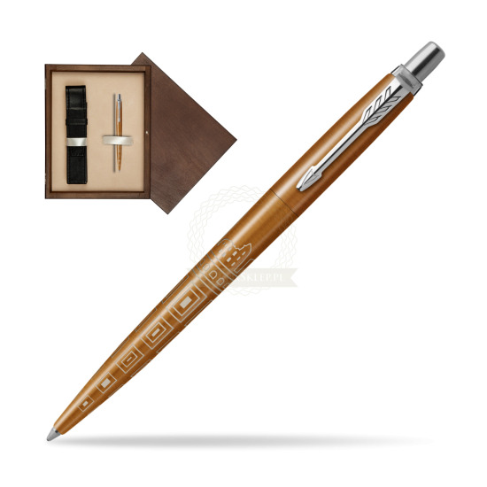 Parker JOTTER GLOBAL ICON - ROME Penna a sfera in single wooden box Wenge Single Ecru